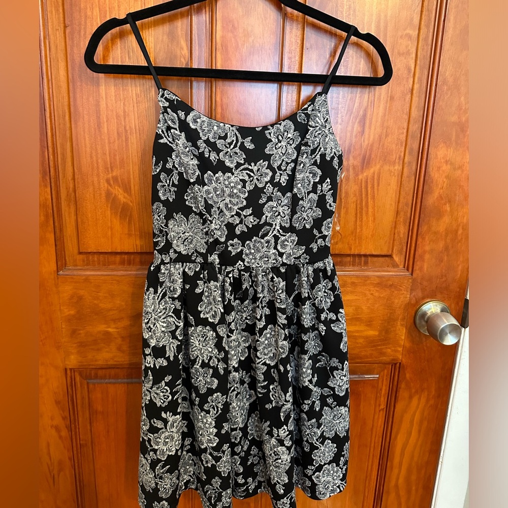 Black and White Floral Dress
